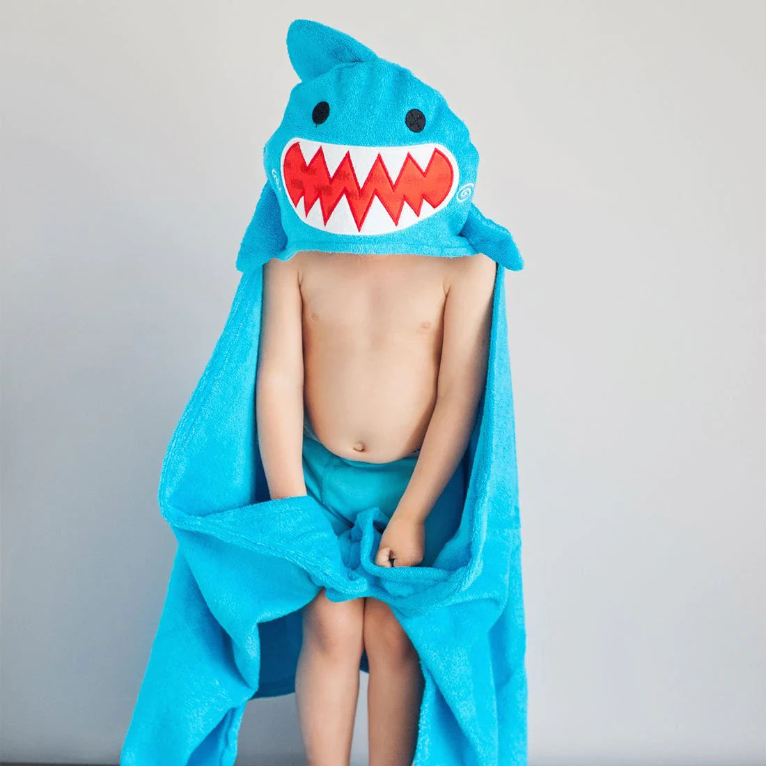 Zoocchini Kids Badcape - Sherman The Shark - Helloboy blauw