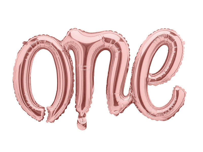 Folieballon One • Rosé Goud