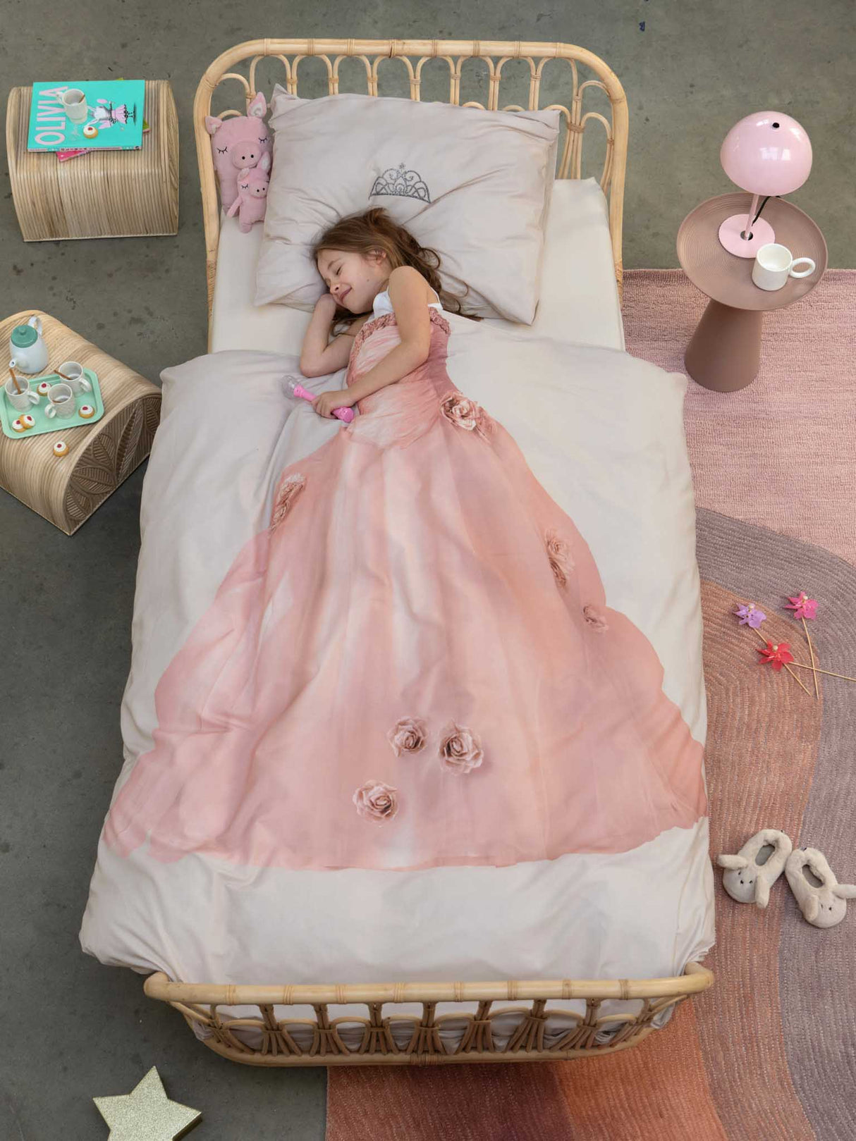 Princess Beige dekbedovertrek snurk amsterdam meisjeskamer dekbed roze