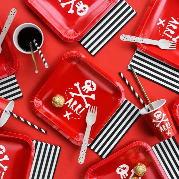 Papieren Bordjes • Piraten (6 stuks)