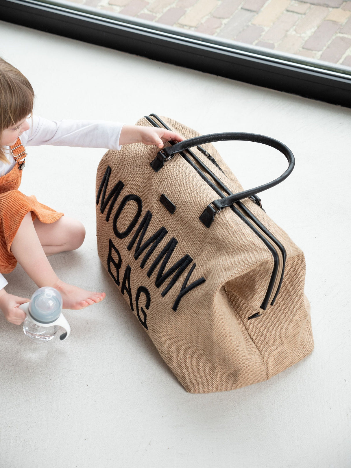 Mommy Bag ® Verzorgingstas • Raffia Look