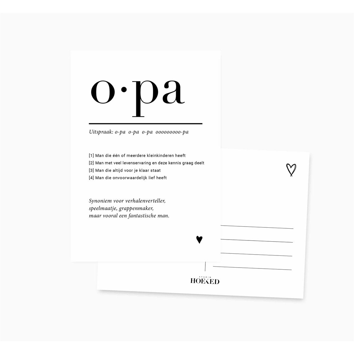 A6 Ansichtkaart • Opa