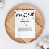 kraskaart tegoedbon zwart wit
