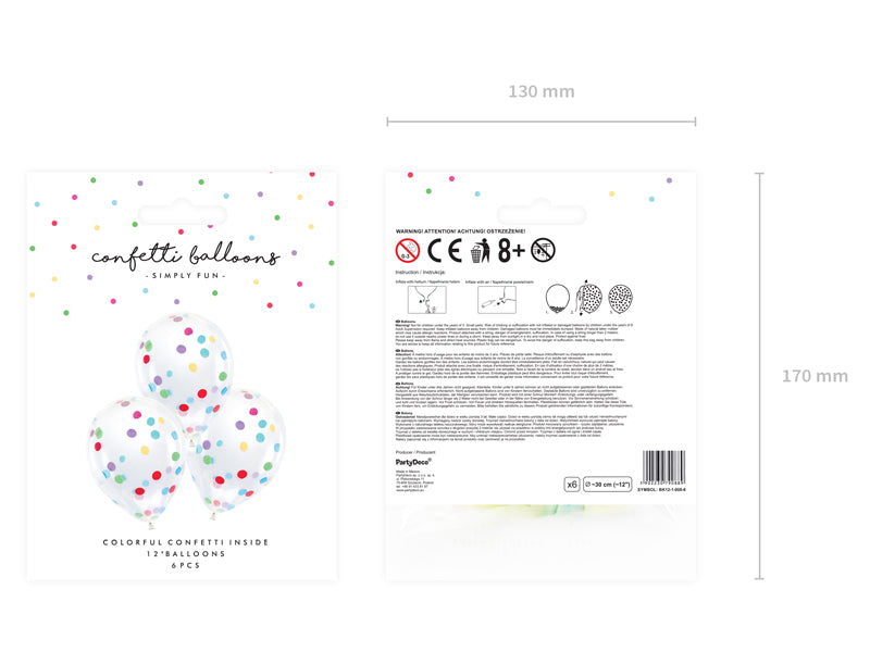 Ballon • Confetti (6 stuks) - Helloboy