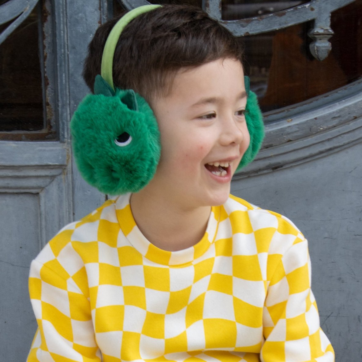 oorwarmers groen dino 