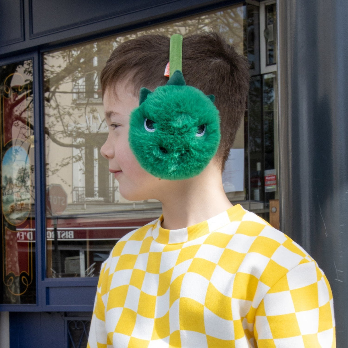 oorwarmers groen dino 