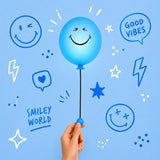 mob bubbly light blue blauw kinderkamerverlichting tienerkamerverliichting smiley kinderlamp tienerlamp
