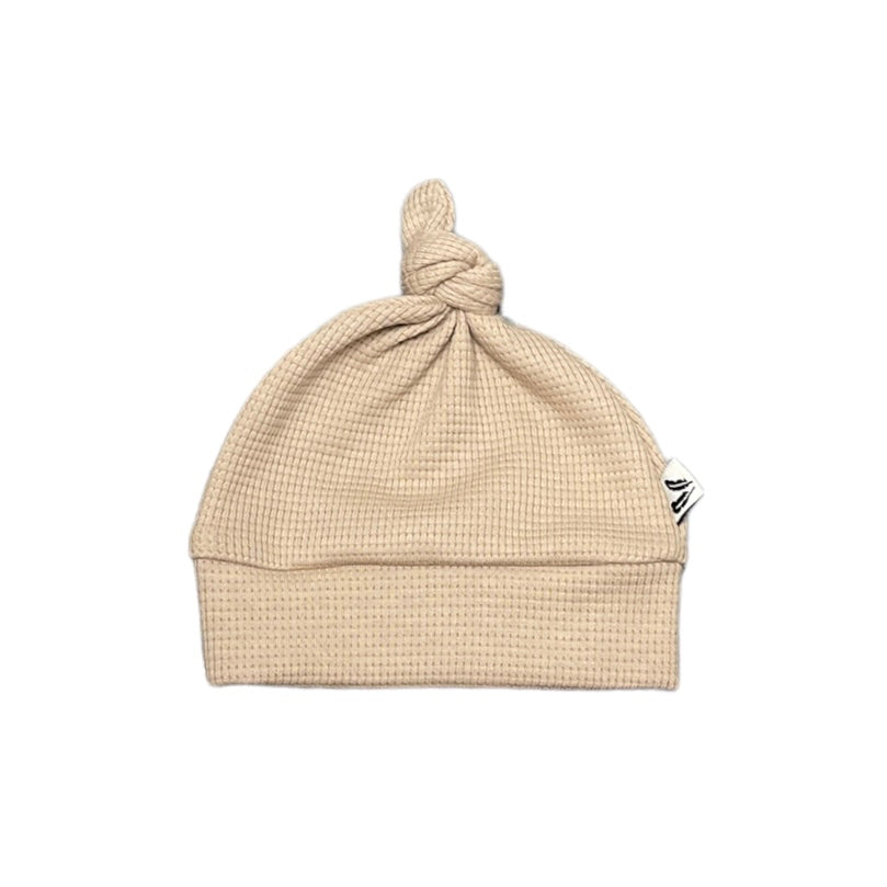 Knoopmutsje • Waffle Dark Beige