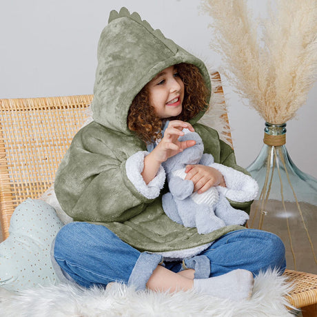 Dino Hoodie Plaid Helloboy groen green 