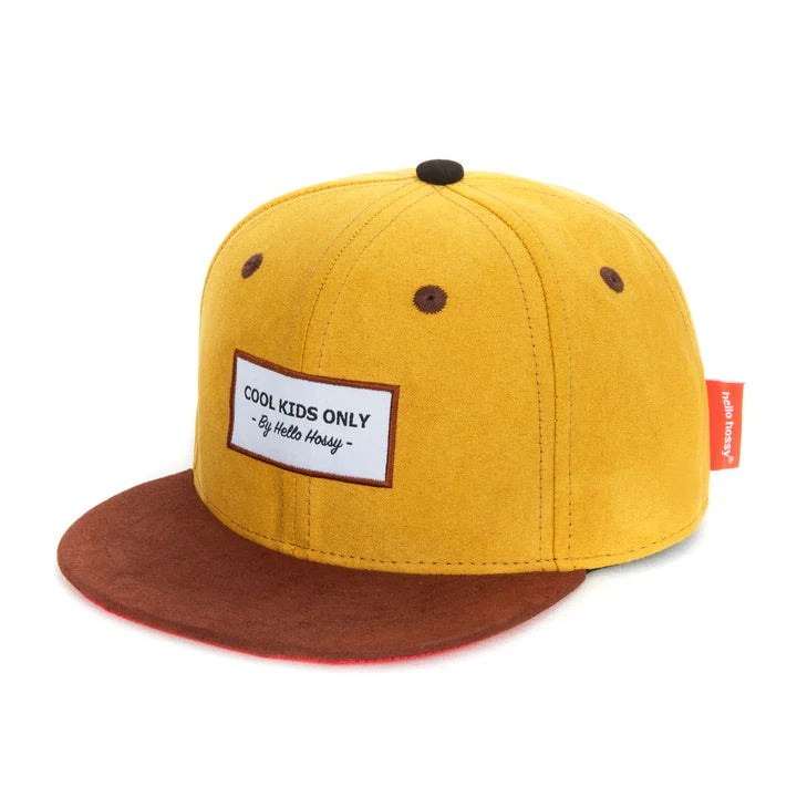 Pet Suede Mustard • Hello Hossy - Helloboy kinderpet oker bruin 