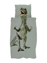 dekbed dino green groen snurk amsterdam eenpersoons kinderdekbed donsovertrek 